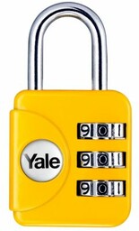 Kłódka z zamkiem szyfrowym Yale YP1/28/121/1Y w kolorze żółtym