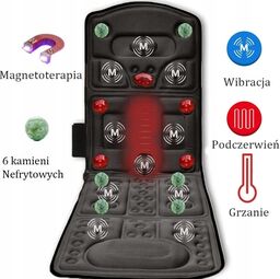 Materac masujący, mata masująca, shiatsu, do masażu, nefrytowa, magnetyczna, PH-306L