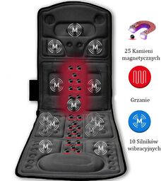 Materac masujący, mata masująca shiatsu, do masażu, grzanie, magnetoterapia, PH-306M