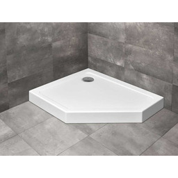 Radaway Doros PT E Compact pięciokątny brodzik asymetryczny 90x80 cm akrylowy lewy SDRPTP9080-05L
