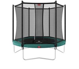 Trampolina ogrodowa Berg Favorit Comfort z siatką zabezpieczającą 330 cm zielona