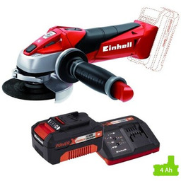 EINHELL Szlifierka kątowa EINHELL TE-AG 18 Li Solo + Akumulator PXC 4512042 4Ah 18V + Ładowarka