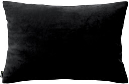 Poszewka Kinga na poduszkę prostokątną, głęboka czerń, 60 x 40 cm, Velvet