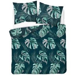 Pościel z satyny bawełnianej w liście monstery SJB-483