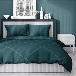 Pościel z satyny bawełnianej w kratę SJB-540