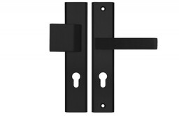 Pochwyt-klamka AXA Haga ++ 72 WB, kolor F8 - czarny (grubość drzwi 74-83 mm)
