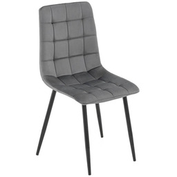 Krzesło tapicerowane DC-6403 welur szary #21