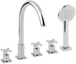 Sapho Trax pięcioelementowa bateria na brzeg wanny chrom 632