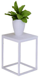 Elior Biały kwietnik z metalowym stelażem K6-L26