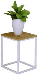 Elior Skandynawski stojak na kwiaty biały + dąb artisan N0-E63