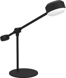 EGLO lampa stołowa LED Clavellina, regulowana lampka nocna z metalu w kolorze czarnym, oświetlenie stołowe do salonu i sypialni, lampka do czytania ciepła biel