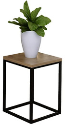 Elior Stojak na kwoaty w stylu loft czarny + dąb lancelot F7-G24