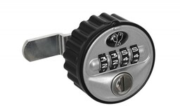 Zamek szyfrowy Euro-Locks 2800V do szafek (panel max. 12 mm), okrągły, srebrny (tryb prywatny)