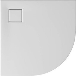 CERSANIT Brodzik półokrągły SET B449 TAKO SLIM 90x4 biały mat + syfon (VIRT) S932-156