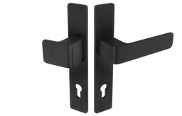 Gałko-klamka Wala na długim szyldzie L-92 H6S36P/G5S50/S5S42G6 (rękojeść 36 mm, szyld 42 mm), czarna anoda, prawa