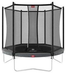 Trampolina ogrodowa Berg Favorit Comfort z siatką zabezpieczającą 200 cm szara