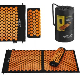 Duża mata do akupresury z poduszką XL 110x42 pomarańczowa