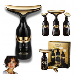 MASAŻER DO TWARZY I SZYI EMS 3W1 LIFTINGUJĄCY UJĘDRNIAJĄCY ANTI AGE CZARNY