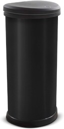 Curver Metal Effect 70% kuchnia z recyklingu One Touch Deco Bin, czarny, 40 litrów