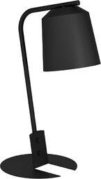 EGLO lampa stołowa Oneda, minimalistyczna lampka nocna, metalowe oświetlenie w kolorze czarnym, lampa do salonu i sypialni, oprawka E27
