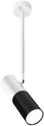 Lampa wisząca TUBA biało-czarna regulowana Candellux 31-77912