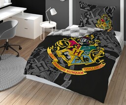 Detexpol Pościel bawełniana 160x200 Harry Potter czarna HP 03 DC