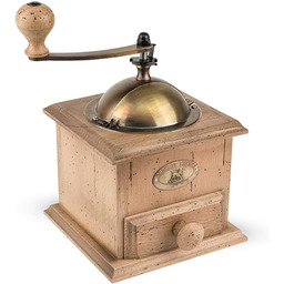 PEUGEOT - Antyczny młynek do kawy - Precyzyjne szlifowanie - Ręczny młynek do kawy - Ręcznie robione drewno bukowe - 21 cm - Wyprodukowano we Francji