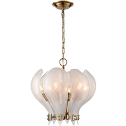 LAMPA WISZĄCA Cannes metalowy, mosiężny stelaż, szklany klosz, modern classic, mała