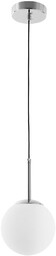 LAMPA WISZĄCA NOWOCZESNA CHROMOWANA BIAŁA KULA FREDICA 15 LUMINA DECO