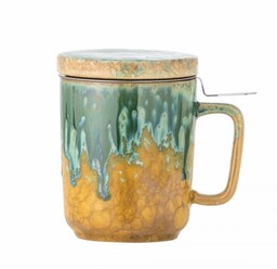 Bloomingville YUMA Kubek z Zaparzaczem do Herbaty - Ziół 250 ml / Zielony