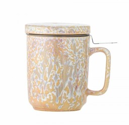 Bloomingville YUMA Kubek z Zaparzaczem do Herbaty - Ziół 250 ml / Kremowy