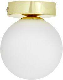 PLAFON LAMPA SUFITOWA NOWOCZESNA ZŁOTO KLASYCZNE BIAŁA KULA MARSIADA W1 LUMINA DECO