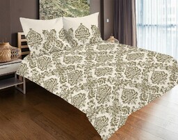 Matex Pościel satynowa 140x200 47A glamour złota ekrii ornamenty