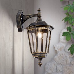 ORION Kinkiet zewnętrzny Puchberg, możliwość ściemniania, czarny, aluminium, antyczny