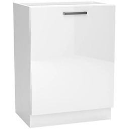 Elior Biała dolna szafka do nowoczesnej kuchni 60 cm połysk W0-K89