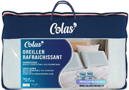 COLAS NORMAND Poduszka z pianki memory, 40 x 60 cm, ergonomiczna, regulująca ciepło, na lato i zimę, pianka z pamięcią kształtu, zdejmowana poszewka, poszewka nadająca się do prania