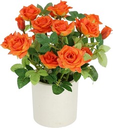 Dzikie różyczki w doniczce, 32 cm, sztuczne róże, sztuczne róże, sztuczne kwiaty, jedwabne kwiaty, dekoracja ślubna, bukiet kwiatów, dekoracja stołu, dekoracja kwiatowa, jedwabne kwiaty, kwiaty