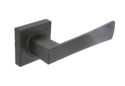 Klamka drzwiowa GAMET LIBRA DH-11-22-11M-KW z rozetą kwadratową, chrom/grafit