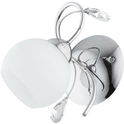 Stylowy kinkiet kryształki LIVIA PRO E27 wys. 26cm chrom