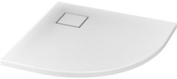 CERSANIT Brodzik półokrągły SET B184 TAKO SLIM 80x4 biały + syfon S601-119