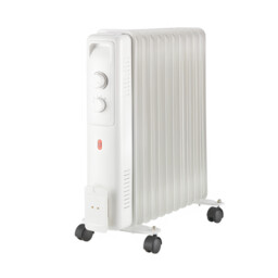 Grzejnik olejowy z termostatem 9 żeber 2000 W biały