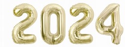 Balony Cyfry 2024 Szampańskie Sylwester Nowy Rok 85 Cm Happy New Year