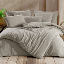 4Home Pościel muślinowa Sand, jasnoszary, 140 x 200 cm, 70 x 90 cm