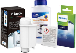 Zestaw Philips - Filtr Philips Intenza+ CA6702, Uniwersalny Odkamieniacz 250ml, Philips CA6705/10 Środek do Obiegu Mleka