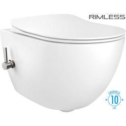 Miska WC rimless z funkcją bidetu 51x36x35,5 cm ze zintegrowaną baterią mieszaczową