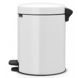 BRABANTIA Kosz na śmieci z pedałem 112065 NewIcon uszczelka przeciwzapachowa, malowany 5 L Biały Zyskaj