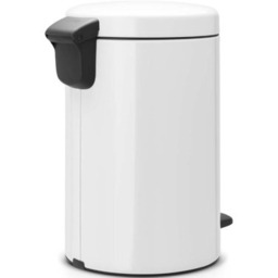 BRABANTIA Kosz na śmieci z pedałem 111969 NewIcon uszczelka przeciwzapachowa, malowany 12 L Biały Zyskaj