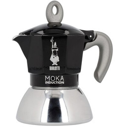 BIALETTI Kawiarka New Moka Induction 2 TZ Czarny 100 ml Kawa mielona 15% taniej!