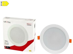 Panel podtynkowy plafon sufitowy okrągły 12W 230V biały ciepły