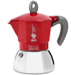 BIALETTI Kawiarka New Moka Induction 2 TZ Czerwony 100 ml Kawa mielona 15% taniej!
